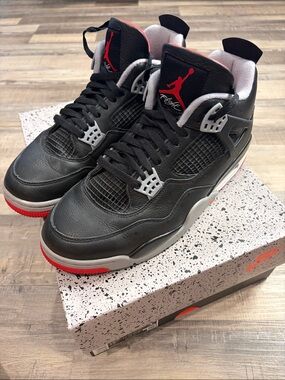 Nike Air Jordan 4 Retro Bred Reimagined leather 11.5 men